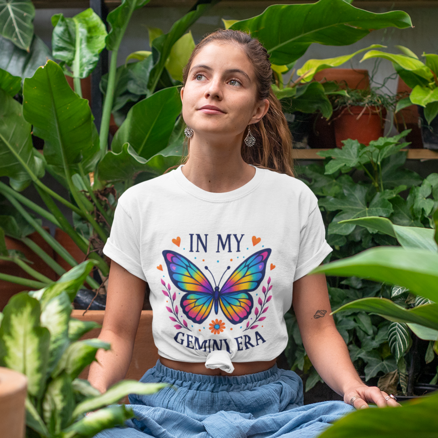 In My Gemini Era - Rainbow Butterfly Zodiac Tee