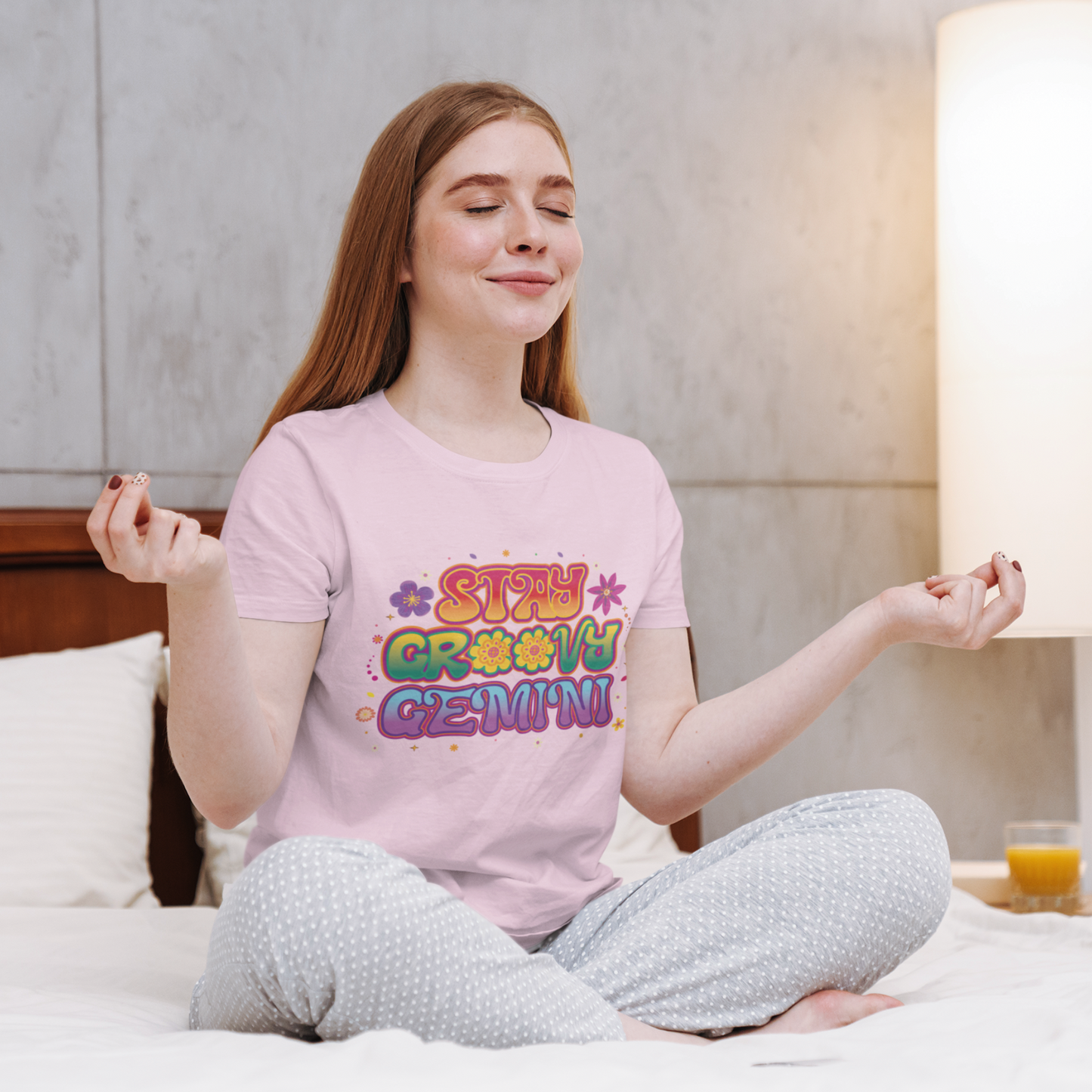 Stay Groovy Gemini – Flower Power Retro Zodiac Tee