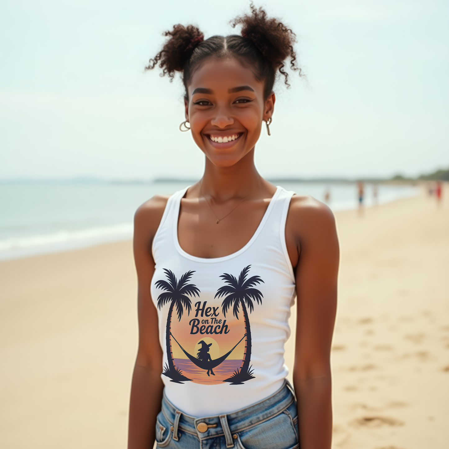 Hex on the Beach – Witchy Sunset Racerback Women's Tank