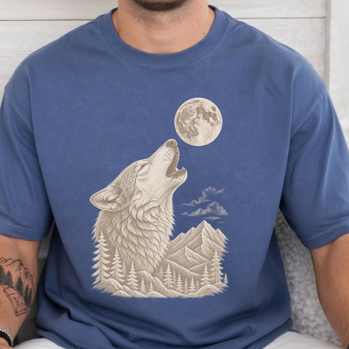 Wolf Howl T-Shirt — Moonlit Wilderness Graphic Tee