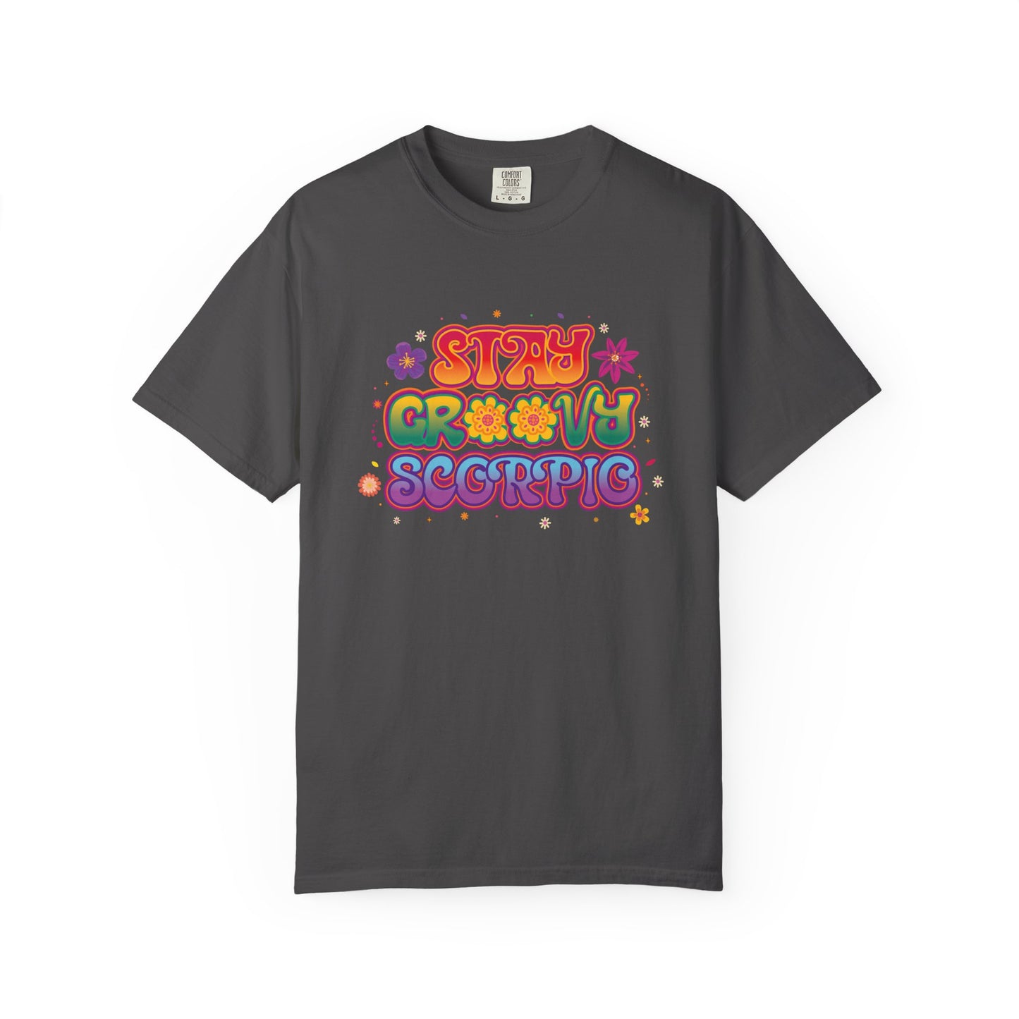 Stay Groovy Scorpio Tee – Groovy Flower Power Zodiac Shirt