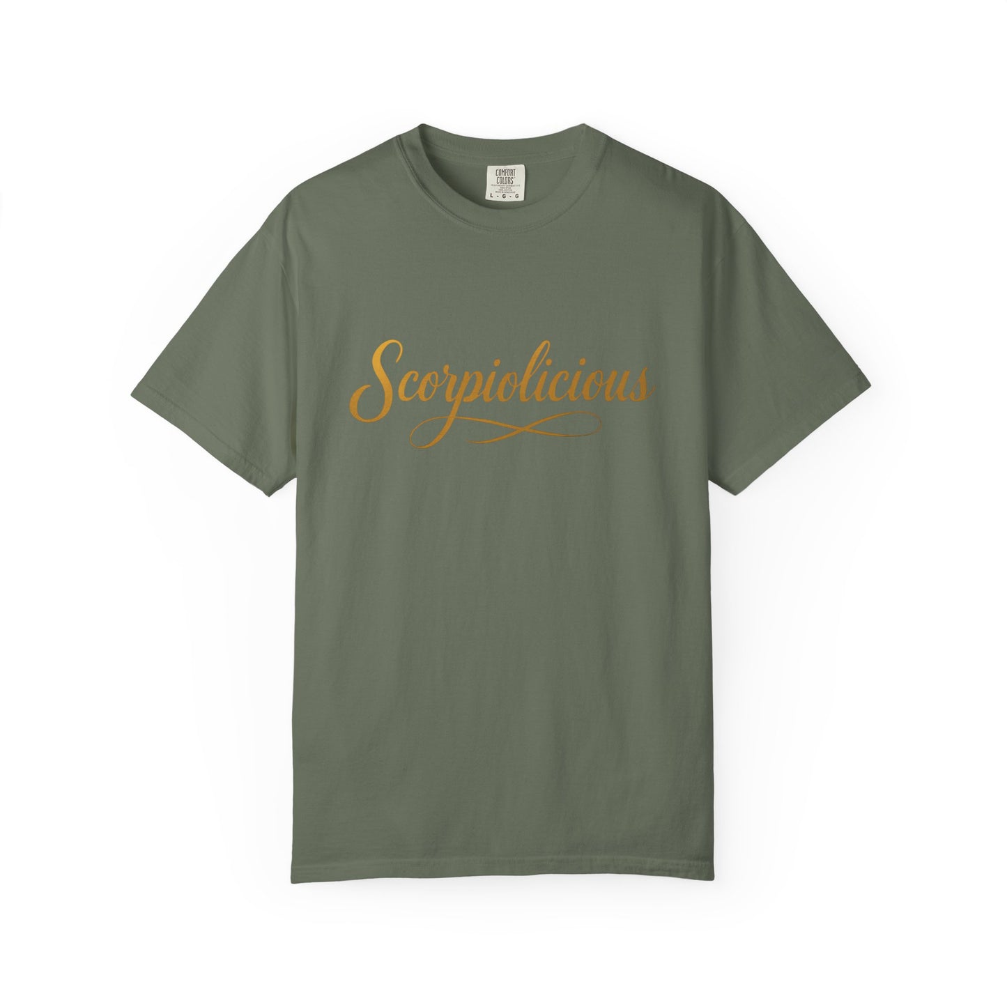 Scorpiolicious – Retro Script Scorpio Tee