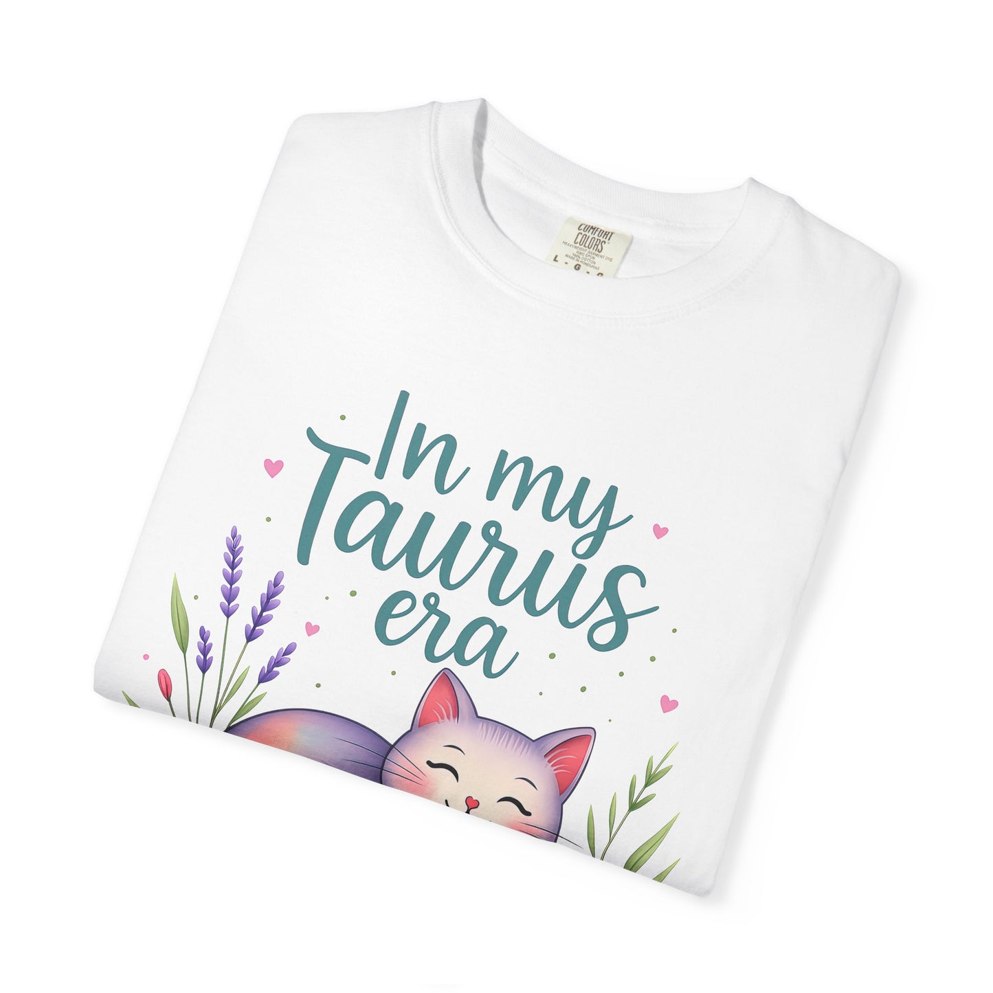 In My Taurus Era – Colorful Zodiac Cat Tee