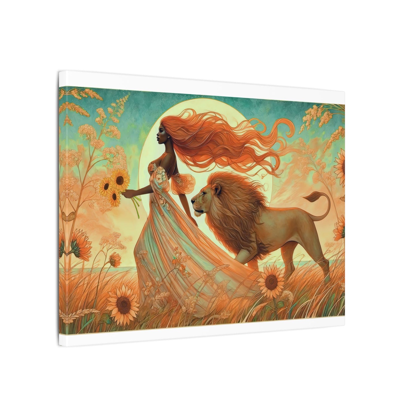 Leo Radiance – Regal Majesty Zodiac Canvas Wall Art