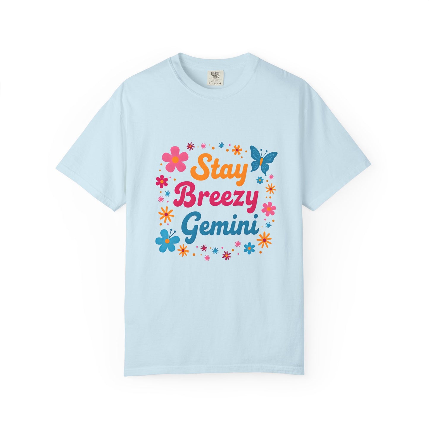 Stay Breezy Gemini Tee β Groovy Flower Power Zodiac Shirt