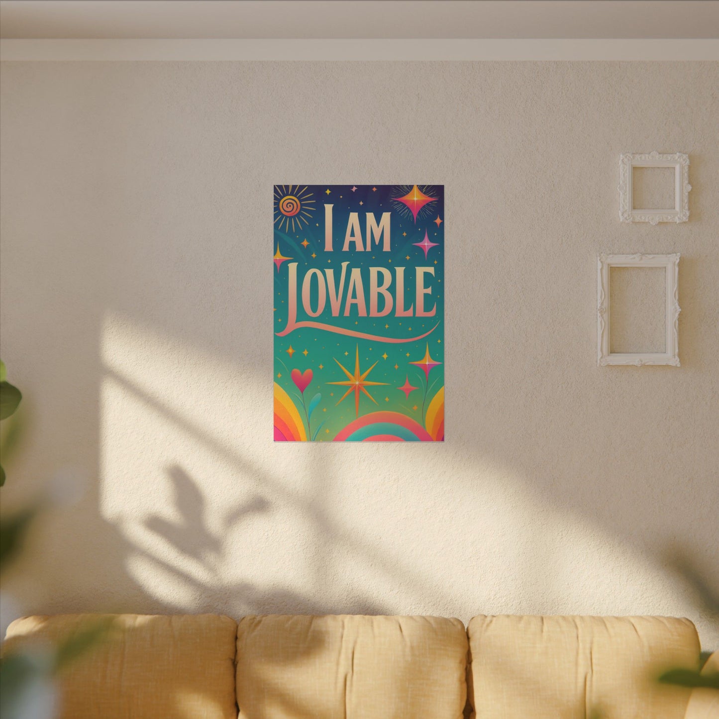 I AM LOVABLE - Colorful Affirmation Wall Art