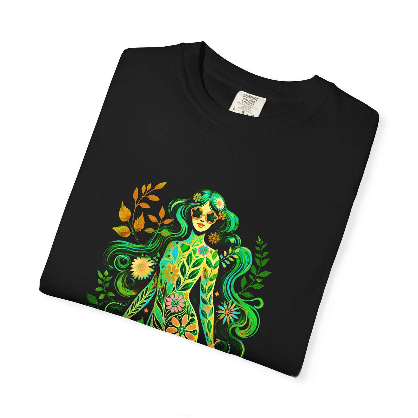 I’m Super Natural Colorful Retro Tee – Groovy Flower Power Goddess virgo t Shirt