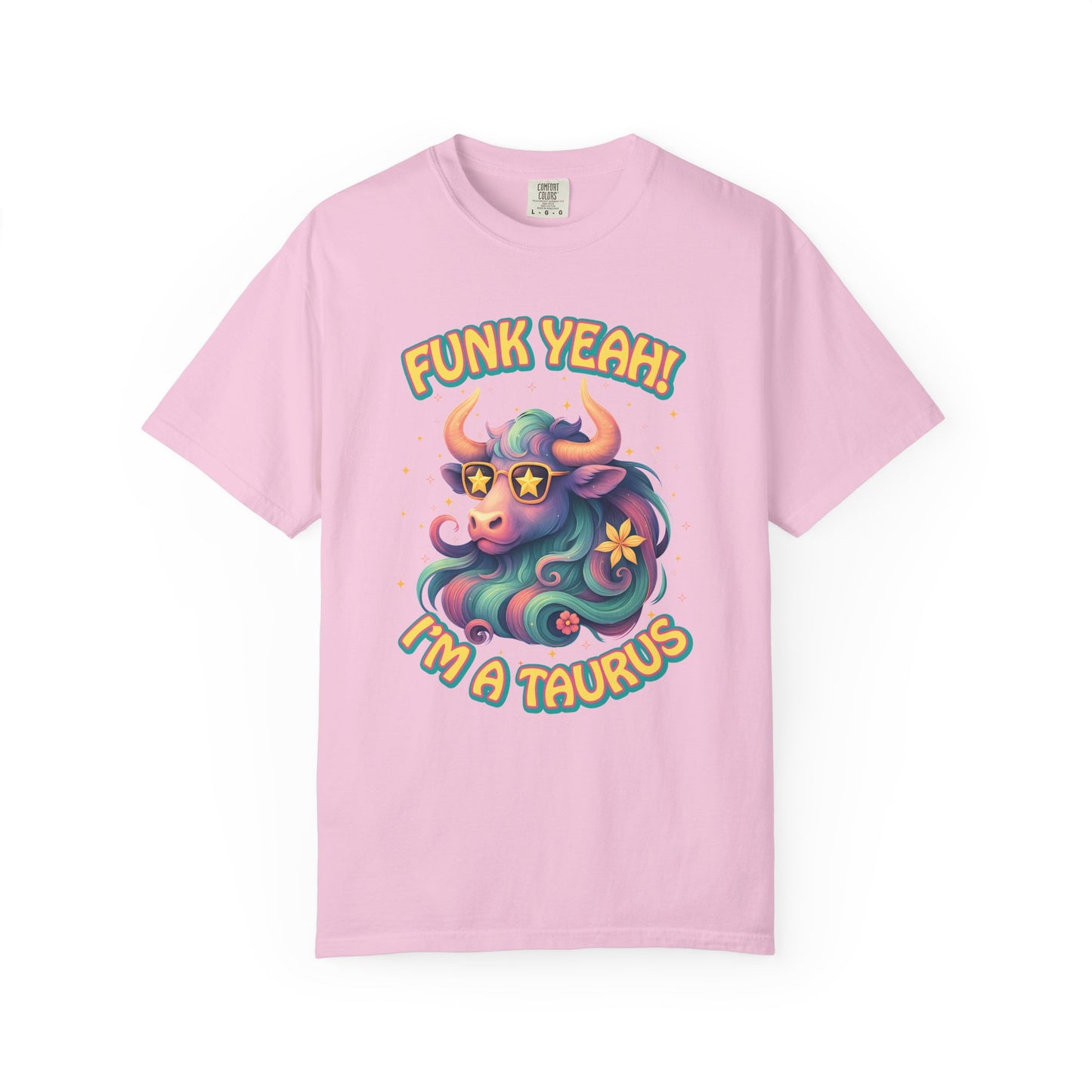 Funk Yeah I’m a Taurus T-Shirt | Cool Retro Taurus Graphic Tee | Comfort Colors 1717 | Astrology Shirt for Earth Signs