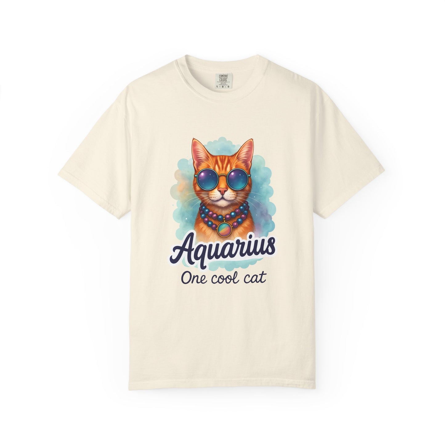 Aquarius One Cool Cat – Groovy Cosmic Kitty T-shirt