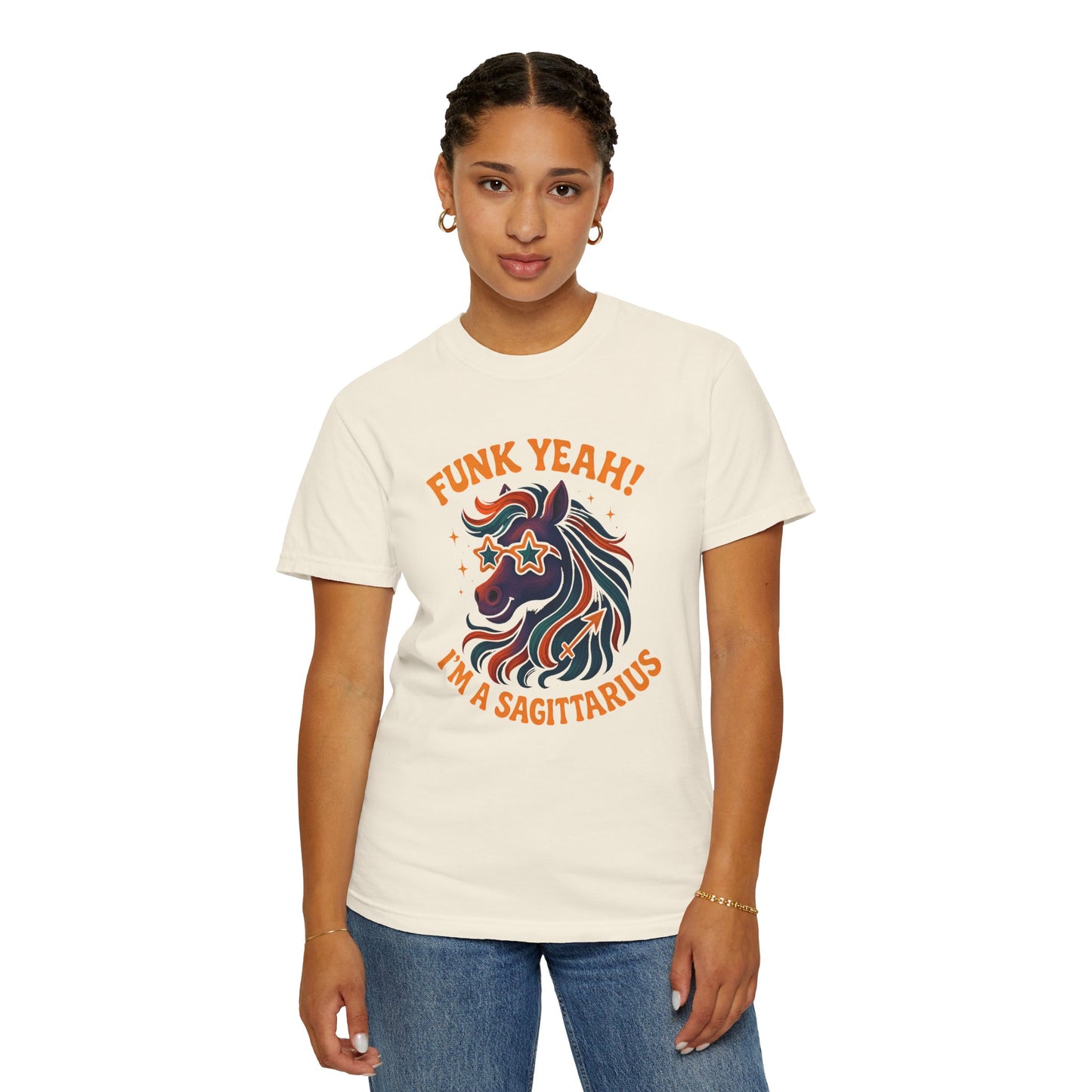 Funk Yeah! I’m a Sagittarius – Retro Colorful Tee Zodiac Shirt