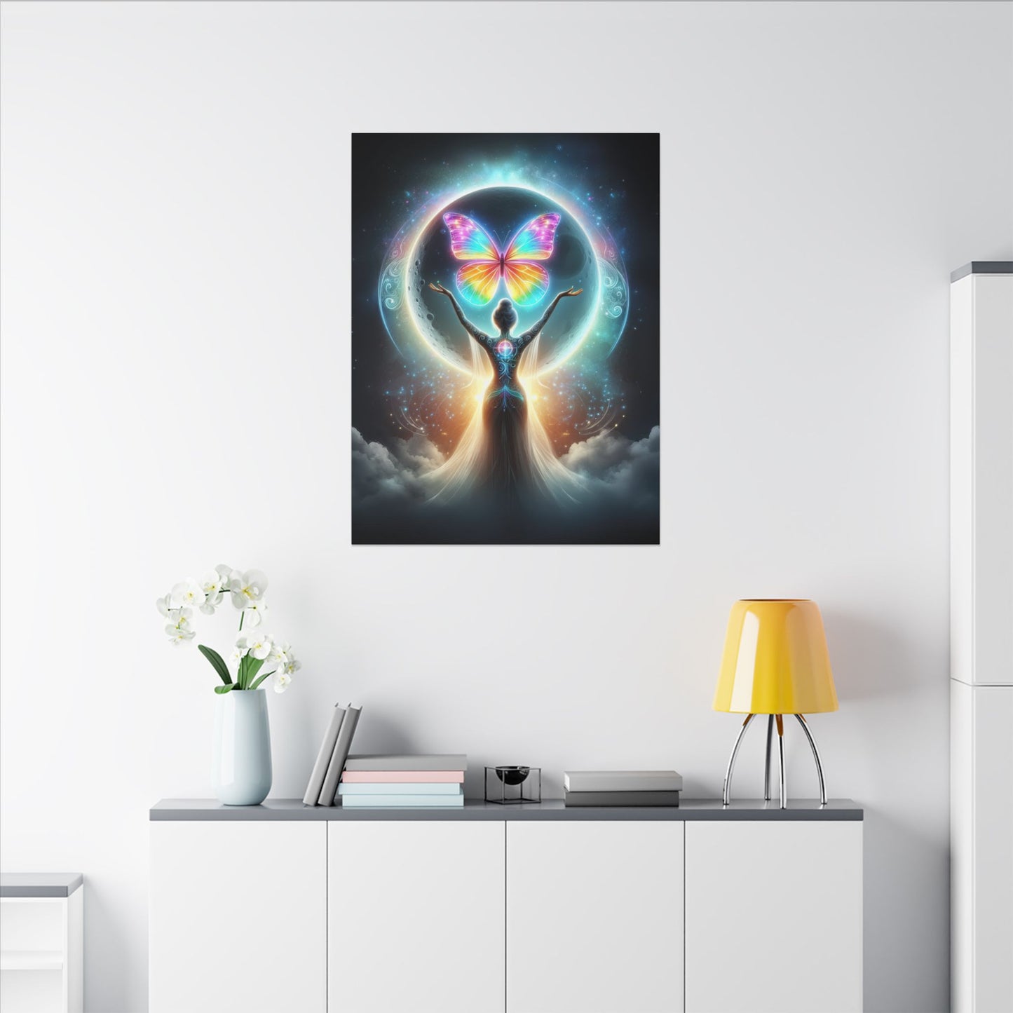 Butterfly Moon – Luminous Dream Wall Art