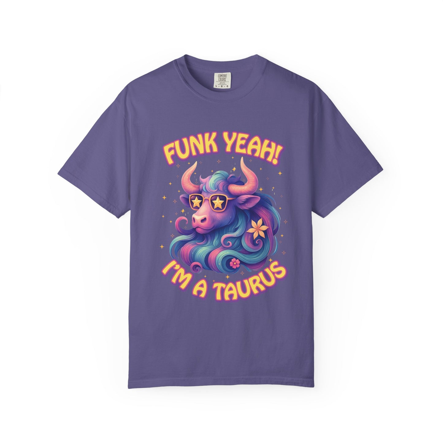 Funk Yeah I’m a Taurus Groovy Tee – Multicolor Retro Zodiac Shirt