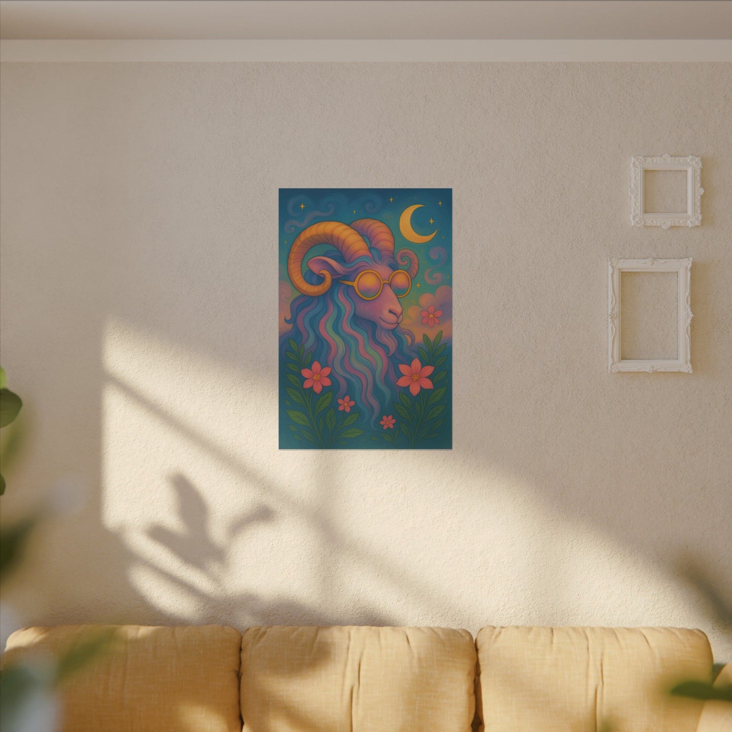Aries Dream - Radiant Retro Ram Wall Art