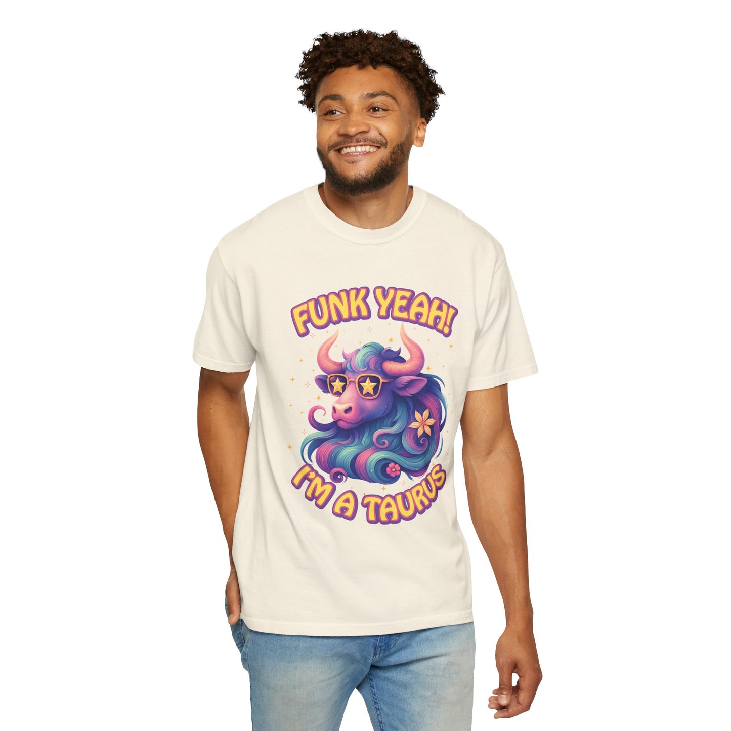 Funk Yeah I’m a Taurus Groovy Tee – Multicolor Retro Zodiac Shirt