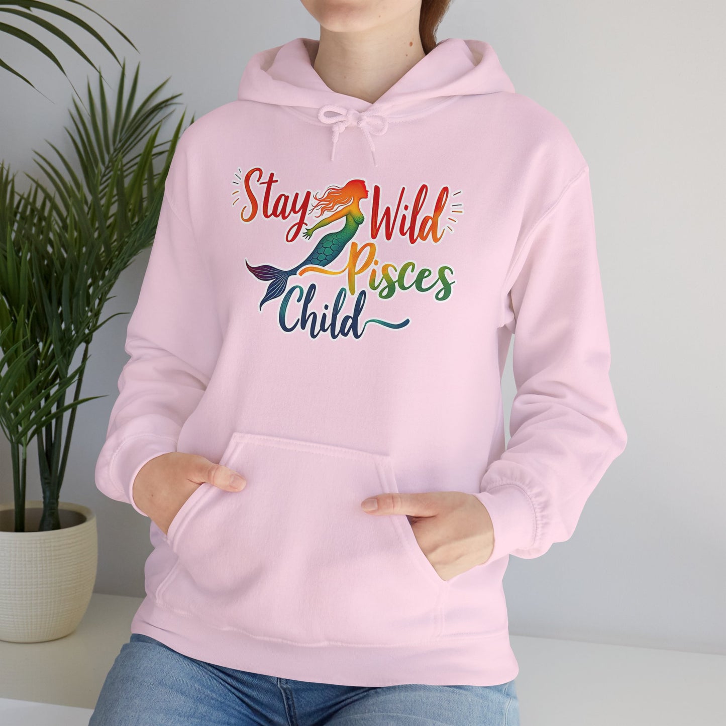 Stay Wild Pisces Child Hoodie | Rainbow Mermaid Astrology Sweatshirt | Cozy Zodiac Gift for Dreamers | Water Sign Starry Pullover | Mystical Pisces Apparel