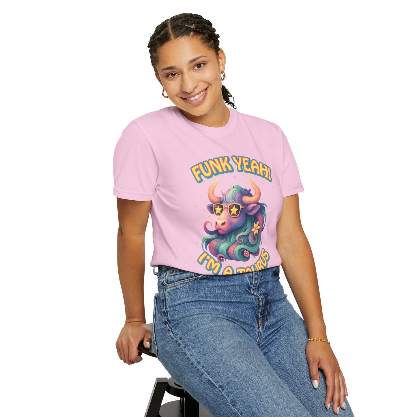 Funk Yeah I’m a Taurus T-Shirt | Cool Retro Taurus Graphic Tee | Comfort Colors 1717 | Astrology Shirt for Earth Signs