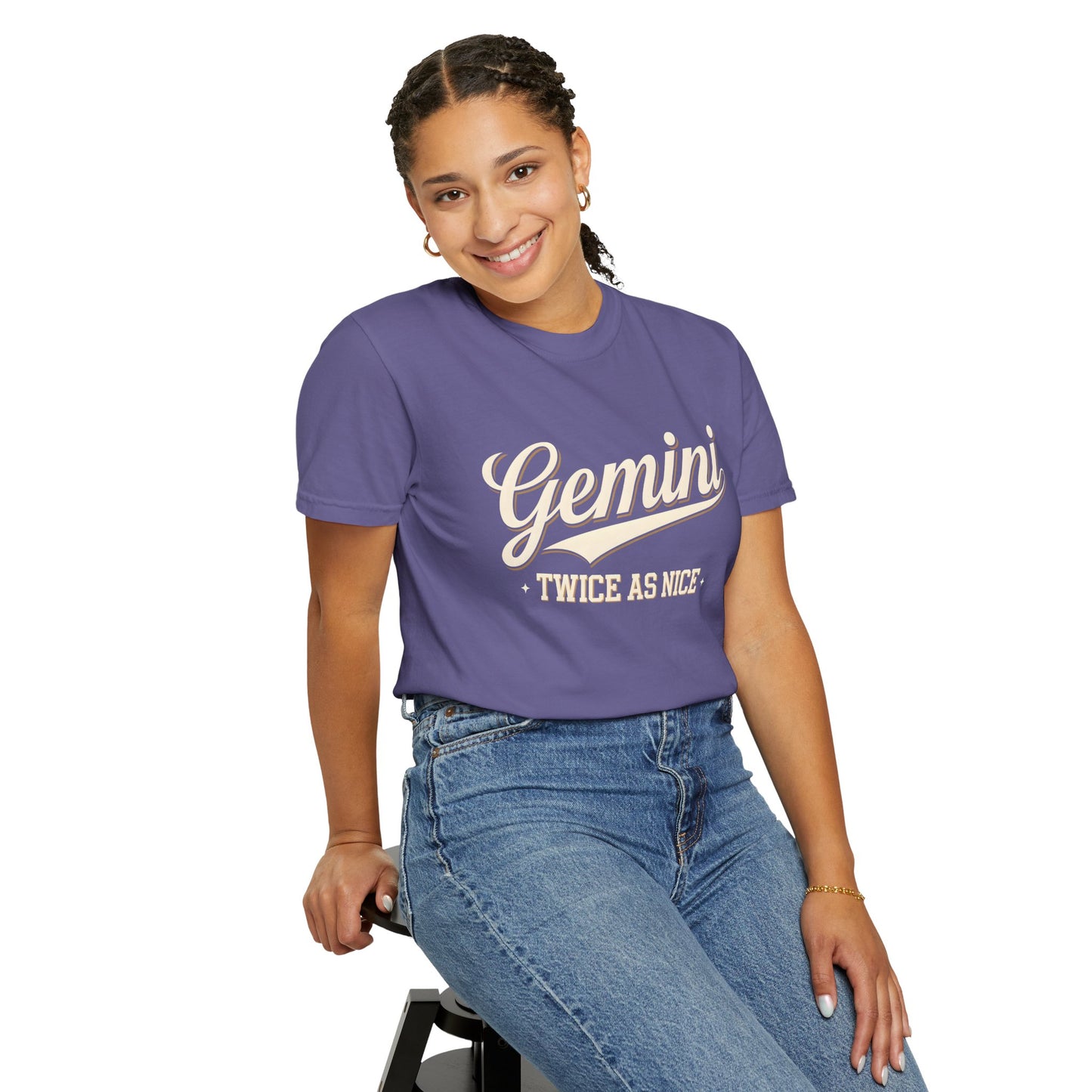 Gemini “Twice As Nice” Zodiac- Retro Astrology Tee - Unisex Graphic Shirt