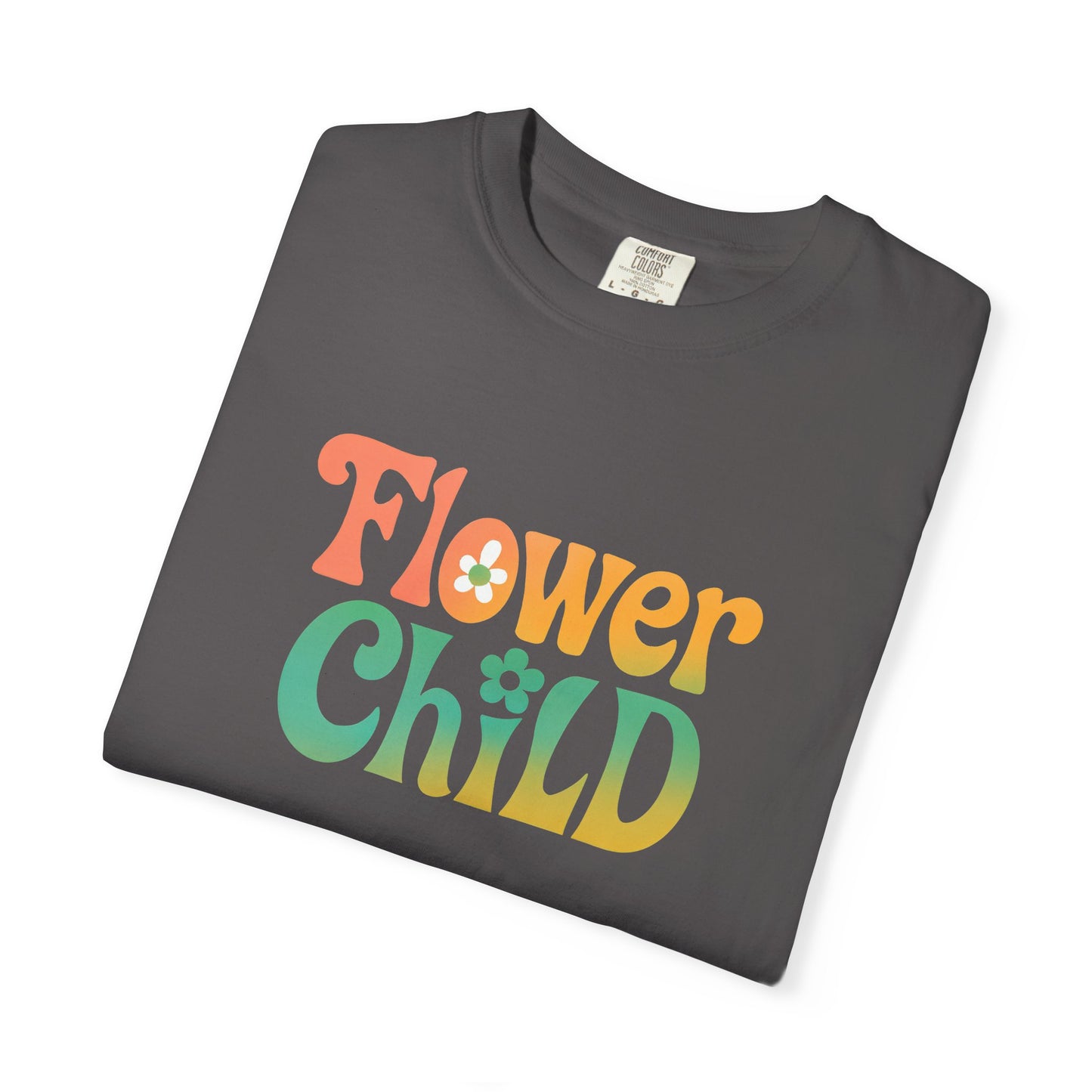 Flower Child Retro Colorful Tee – Groovy 70s Comfort Colors Shirt