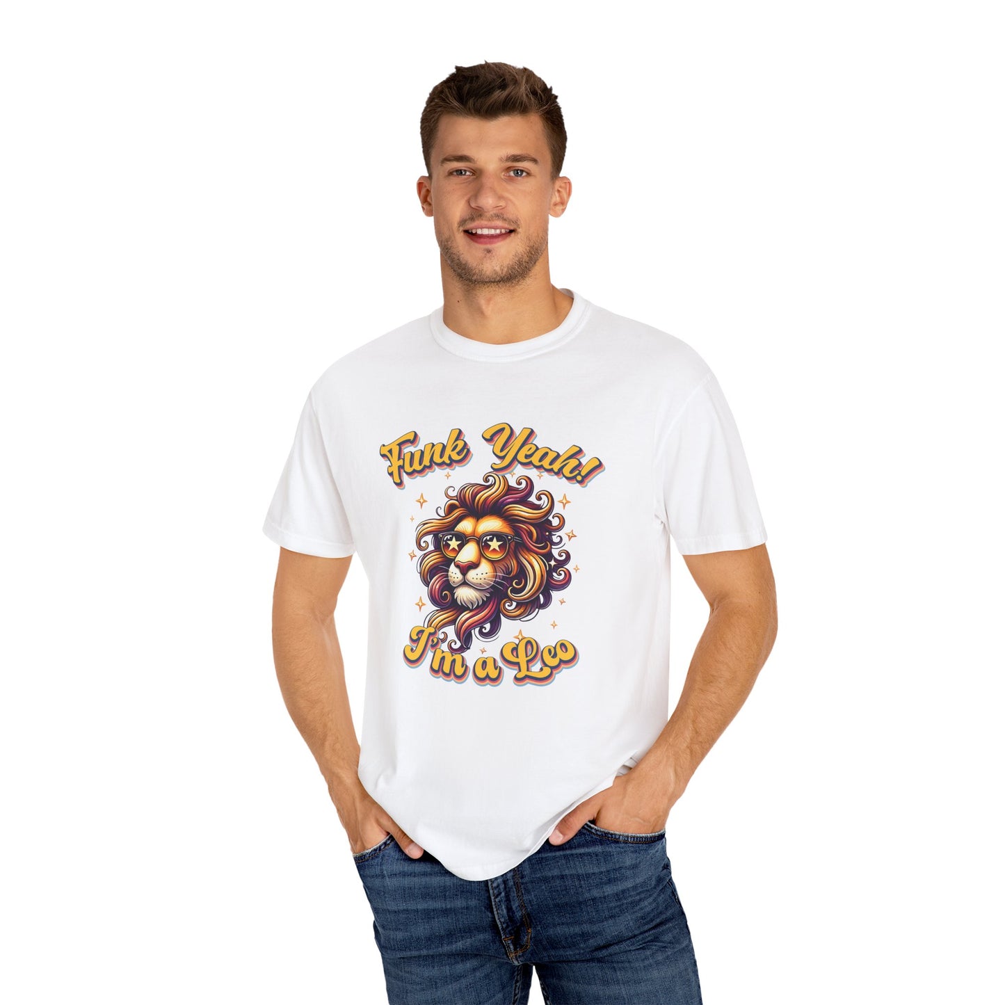 Funk Yeah I’m a Leo- Retro Groovy Lion T-Shirt