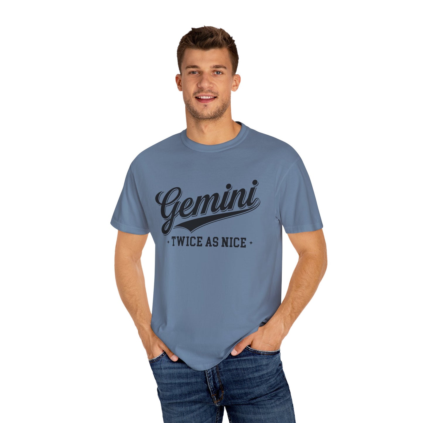 Gemini “Twice As Nice” Zodiac- Retro Astrology Tee - Unisex Graphic Shirt