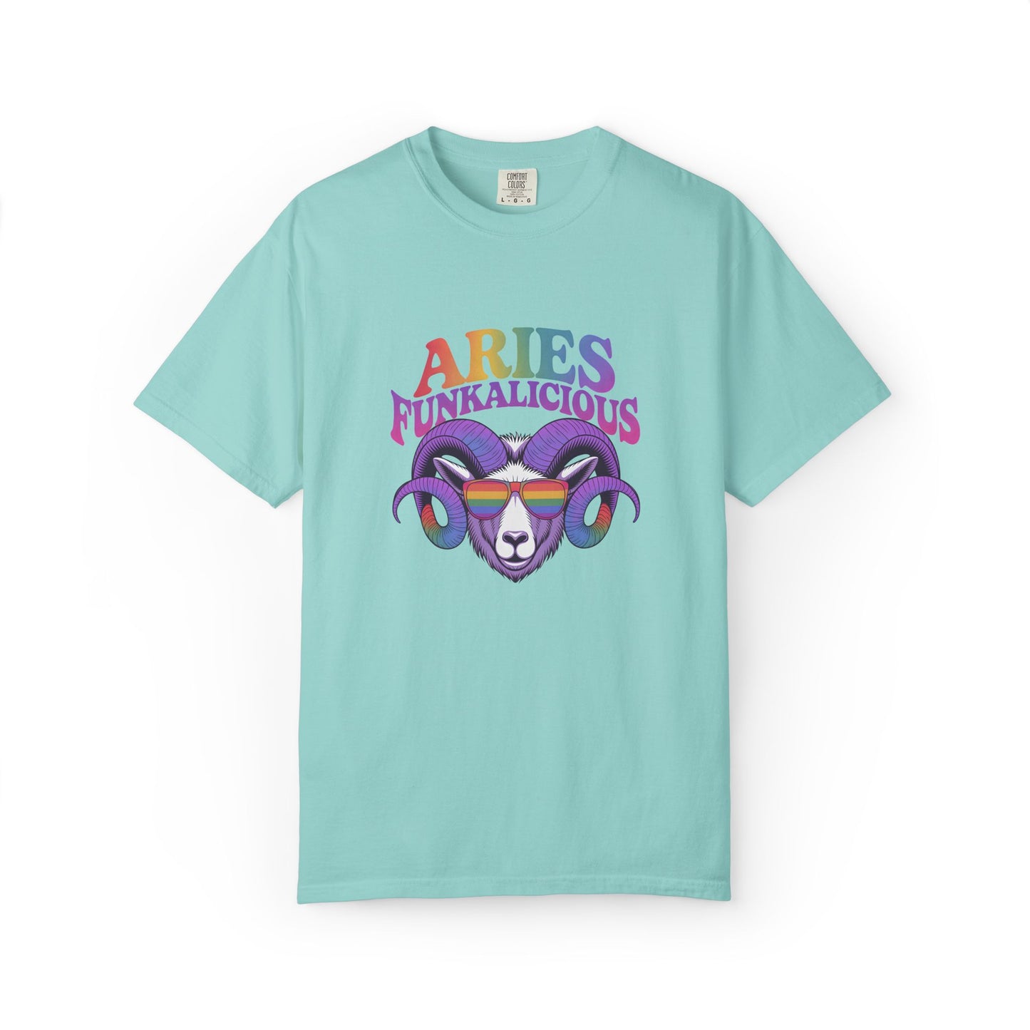 Aries Funkalicious – Rainbow Retro Ram Zodiac Tee