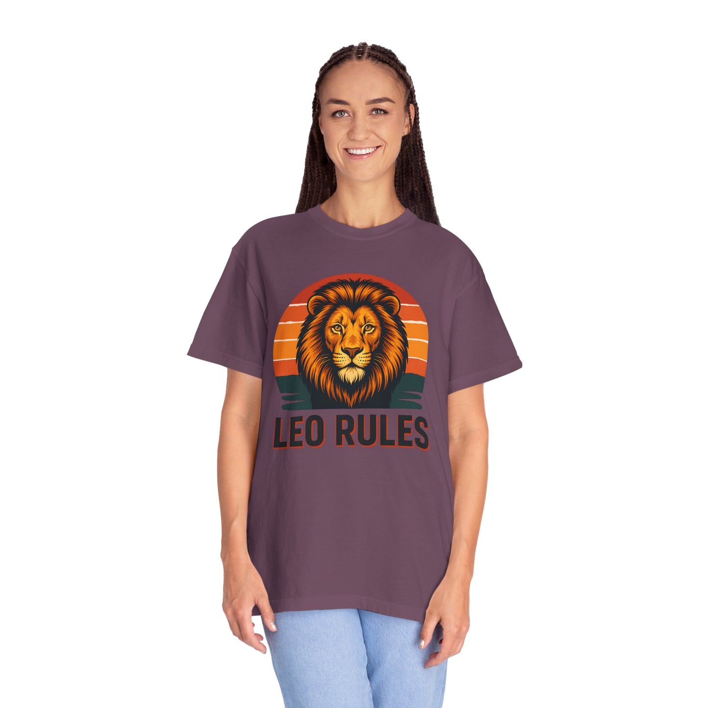 Leo Rules - Retro Rainbow Power Tee