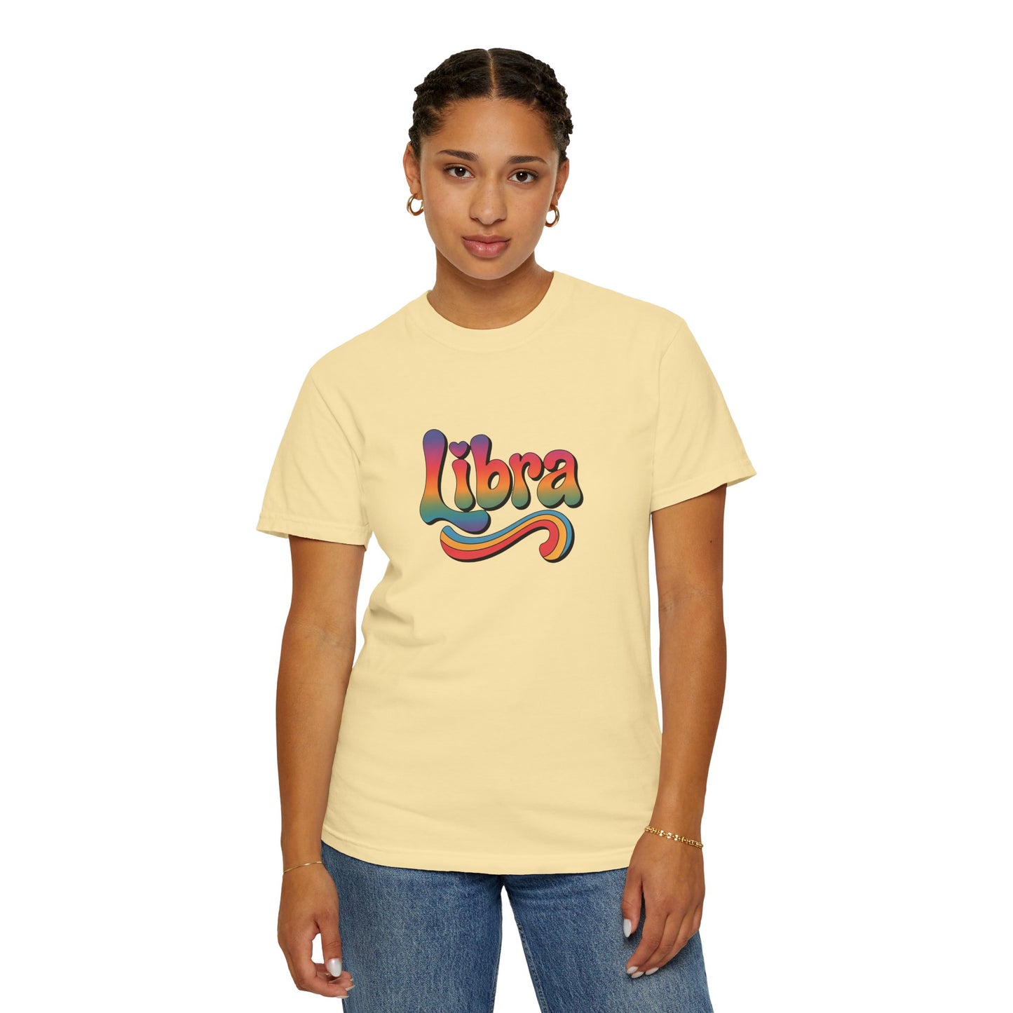 Libra β Retro Wavy Groovescape Zodiac Tee