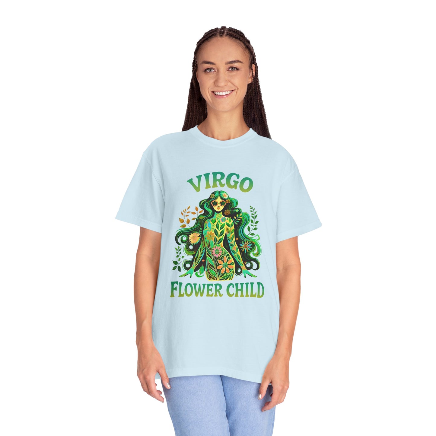 Virgo Flower Child – Vibrant Retro Zodiac Tee