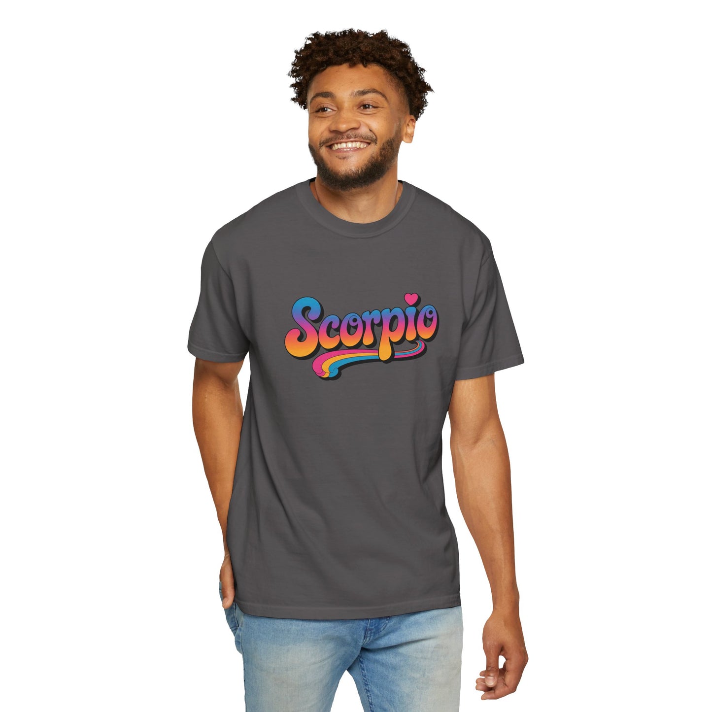 Scorpio Retro Groovy Tee – Multicolor Zodiac Shirt