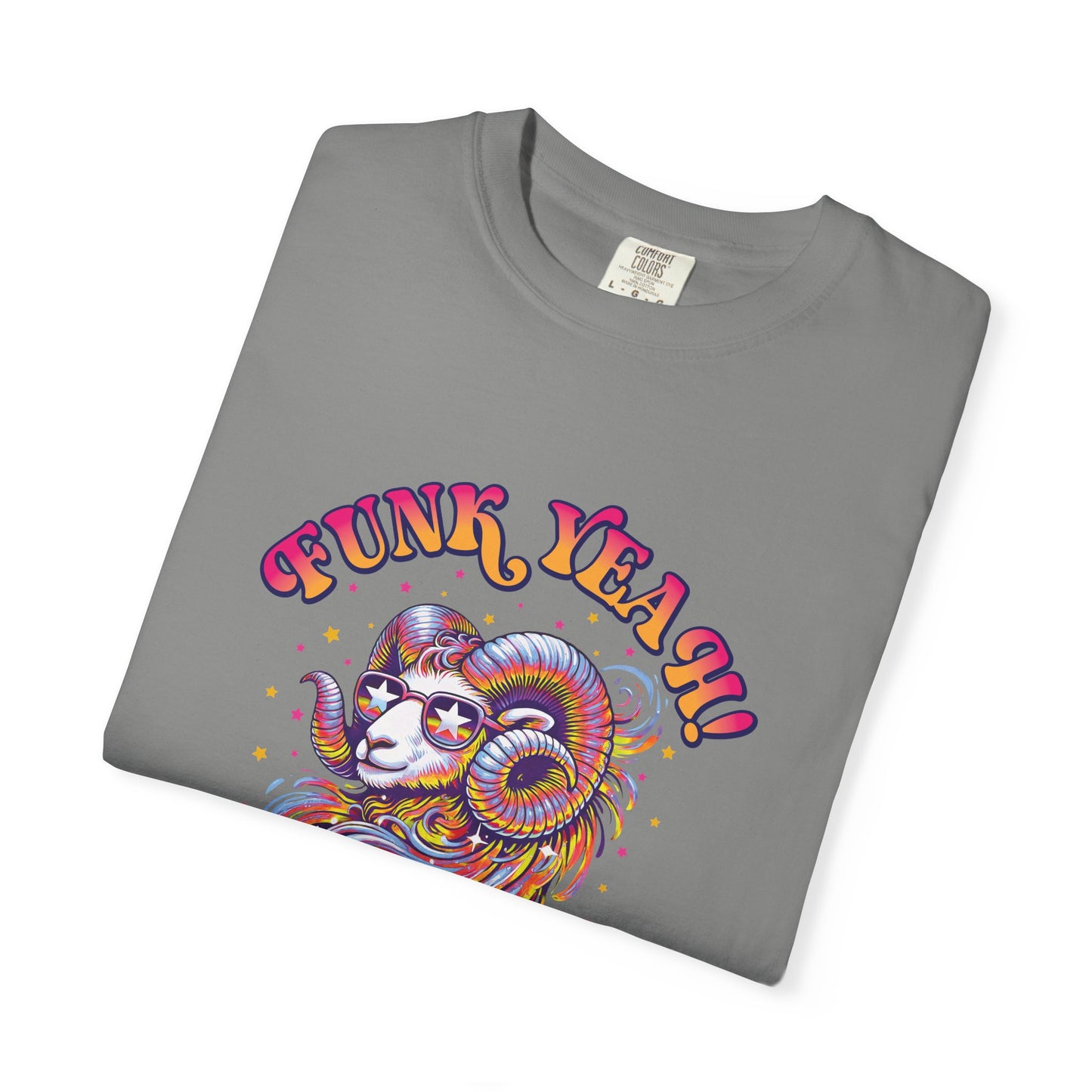 FUNK YEAH!! I’m an Aries Tee – Retro Multicolor Zodiac Shirt, Groovy Fun Style