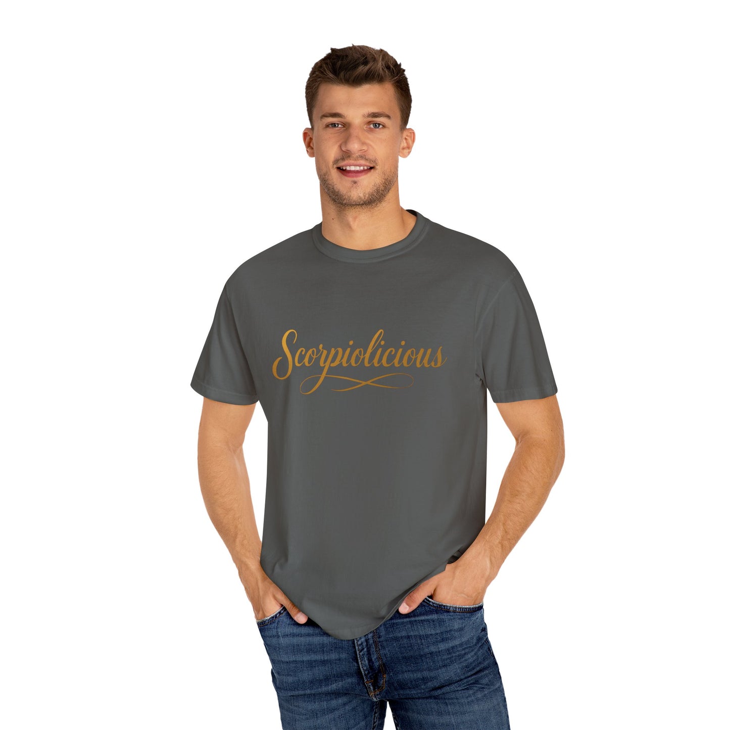 Scorpiolicious – Retro Script Scorpio Tee