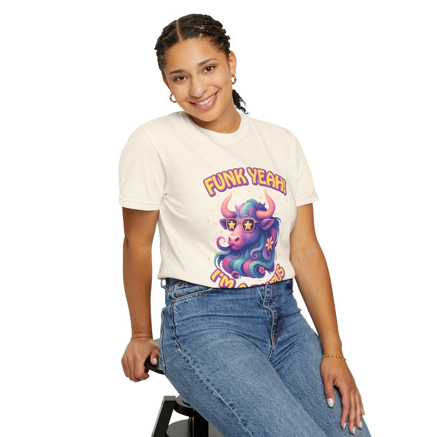 Funk Yeah! I’m a Taurus Retro – Colorful Tee Funny Zodiac Shirt