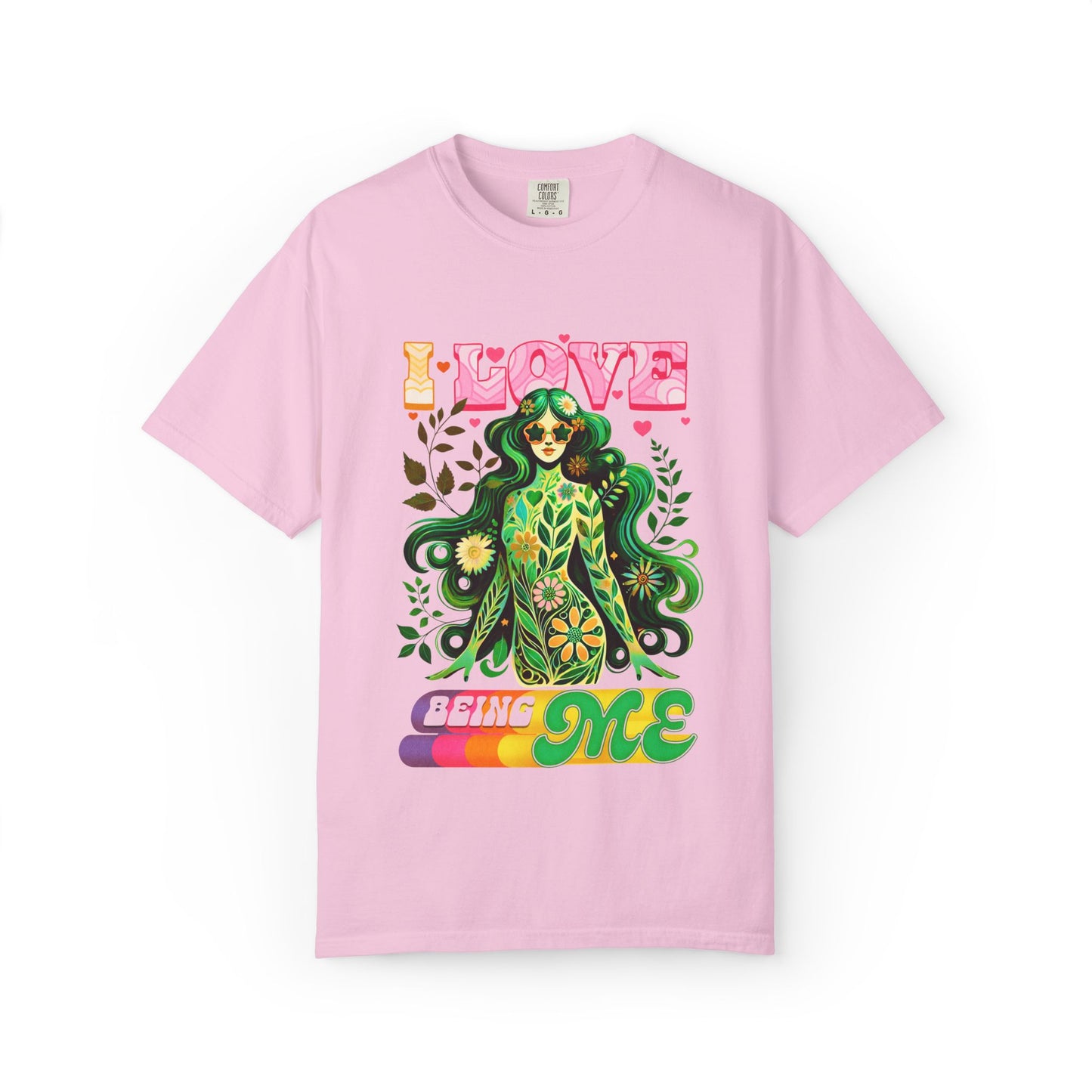 I Love Being Me Tee – Self-Love Groovy Nature Shirt