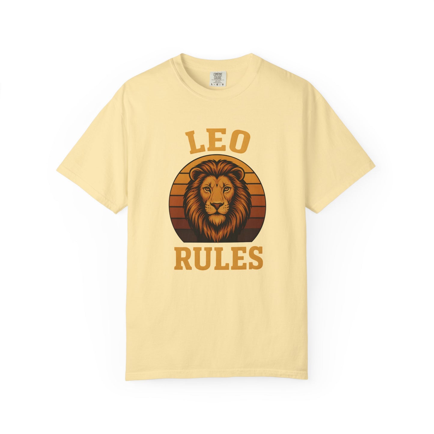Leo Rules – Vintage Sunset Zodiac Tee