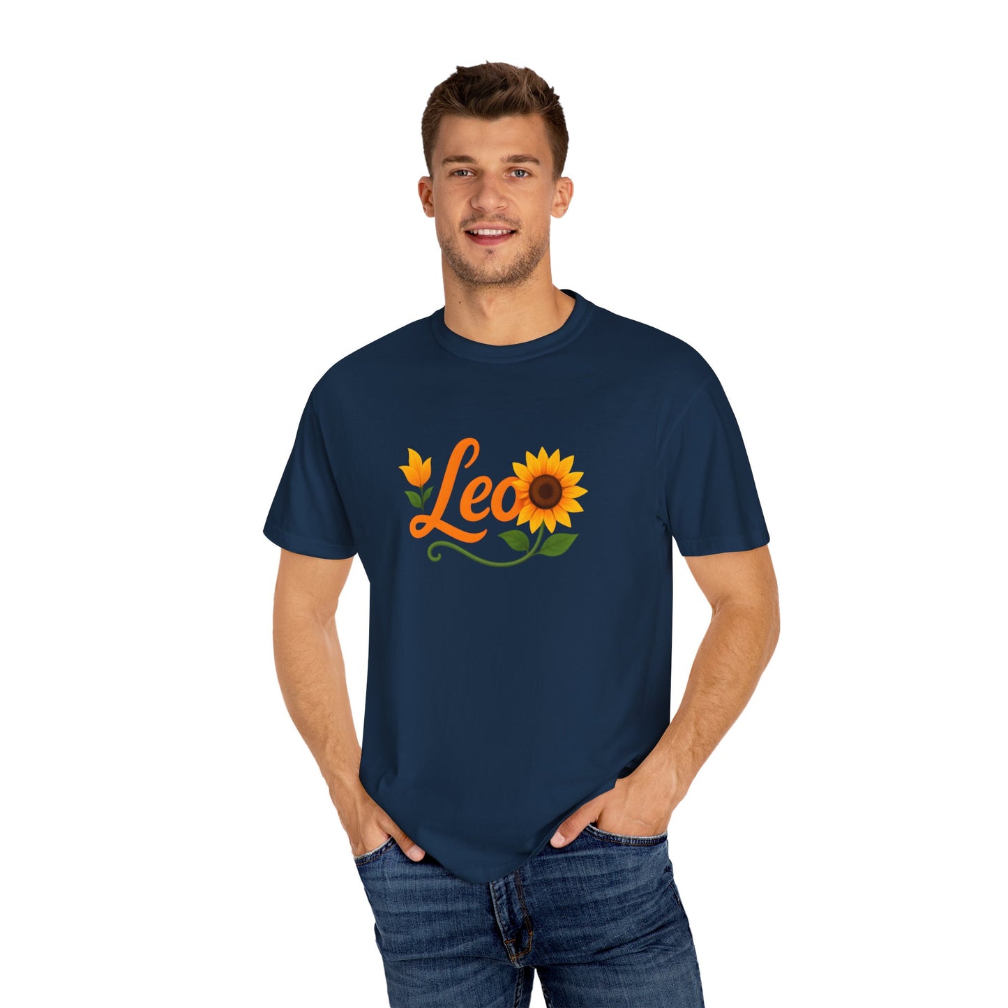Leo Sunflower Tee β Retro Zodiac Shirt