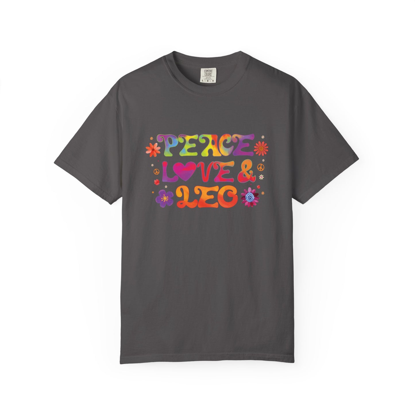 Peace Love & Leo - Retro Groovy Astrology Tee