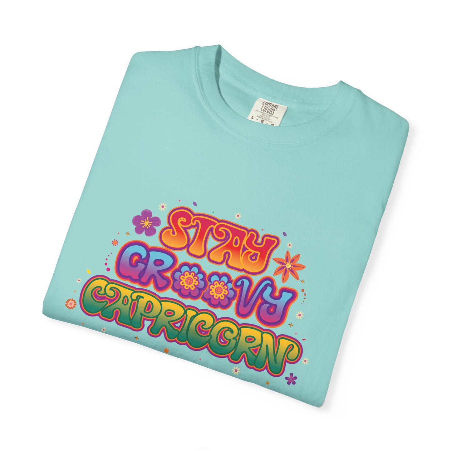 Stay Groovy Capricorn β Retro Flower Power Zodiac Tee