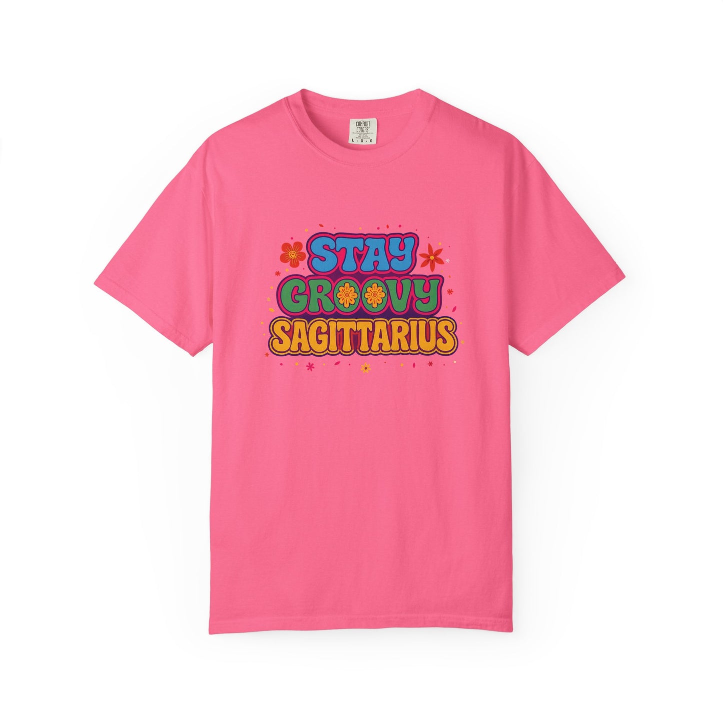 Stay Groovy Sagittarius – Retro Flower Power Zodiac Shirt