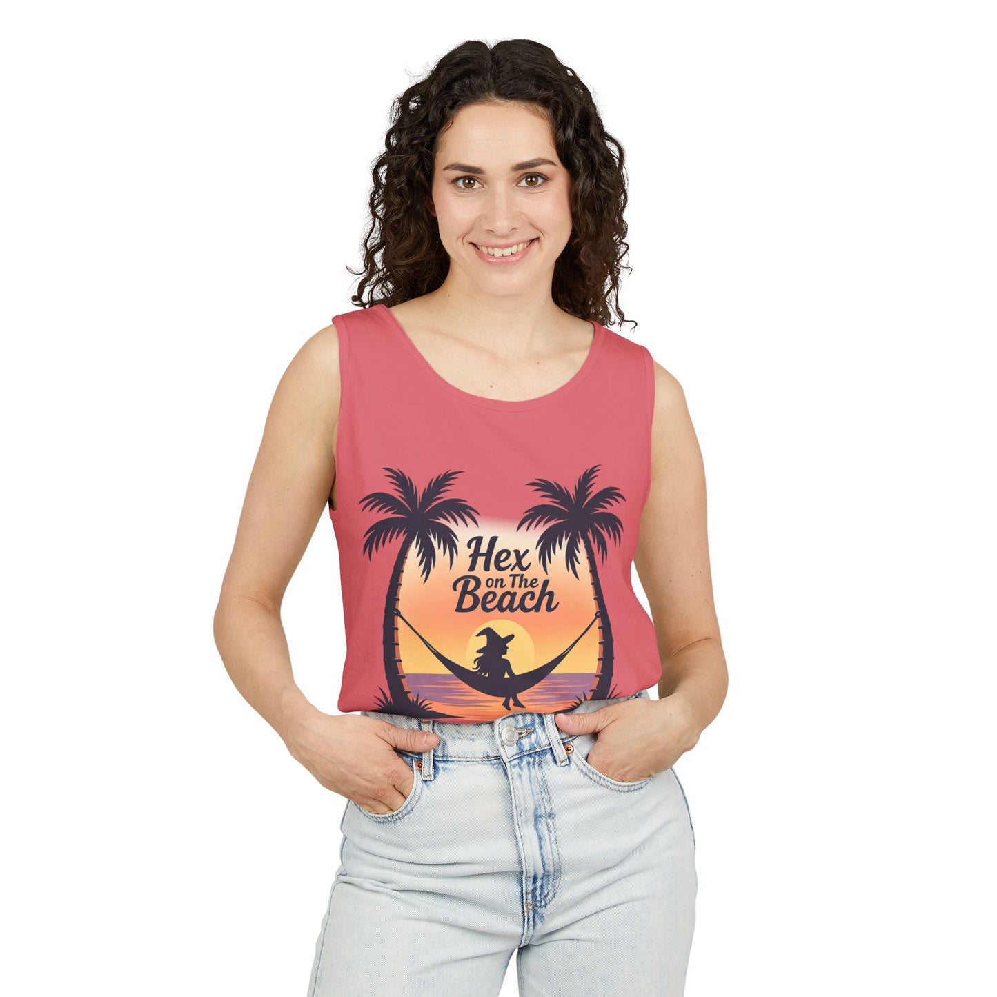 Hex on the Beach Tank – Wicked Retro Witchcore Shirt