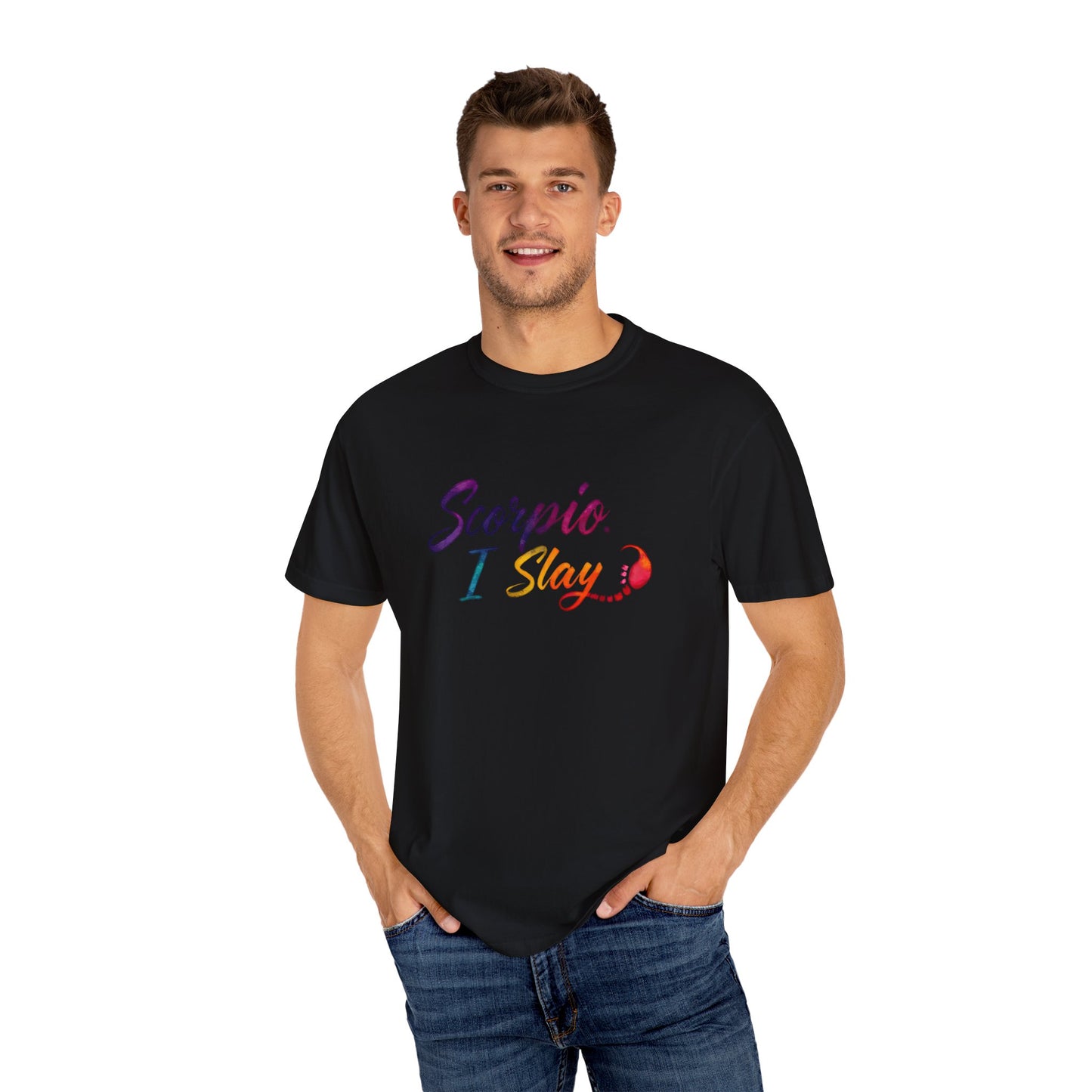 Scorpio I Slay Multicolor Tee – Wicked and Vibrant Zodiac Shirt