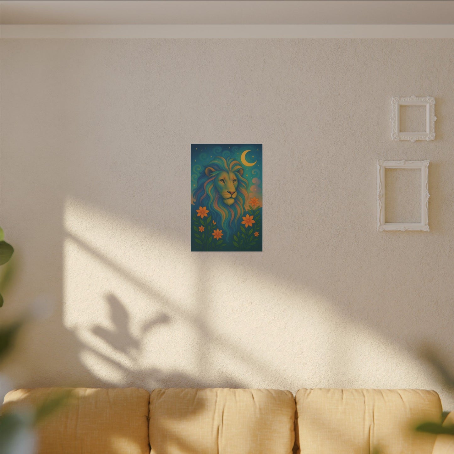 Starlit Lion – Regal Radiance Wall Art (Leo Inspired)