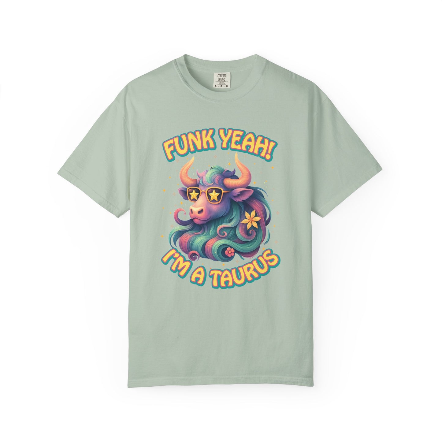 Funk Yeah I’m a Taurus T-Shirt | Cool Retro Taurus Graphic Tee | Comfort Colors 1717 | Astrology Shirt for Earth Signs