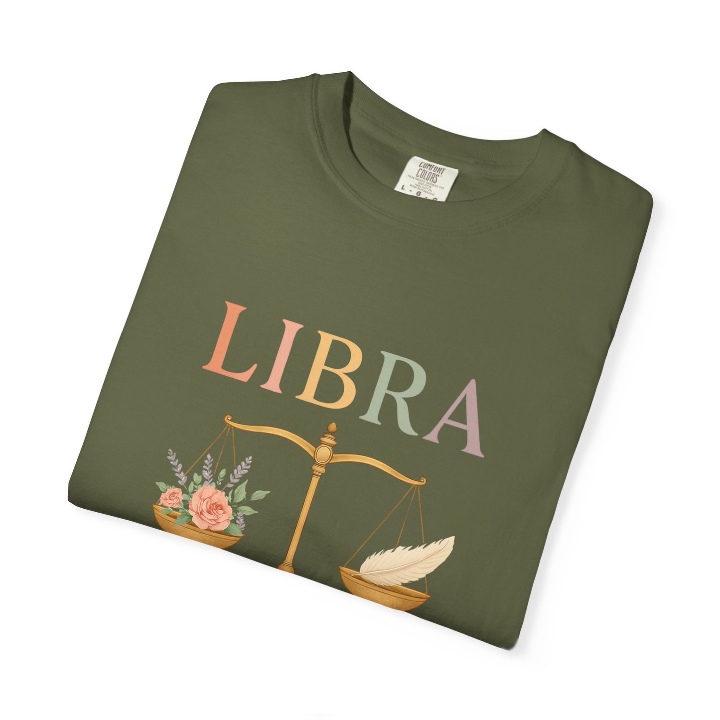Libra Rules – Elegant Floral Zodiac Balance Tee