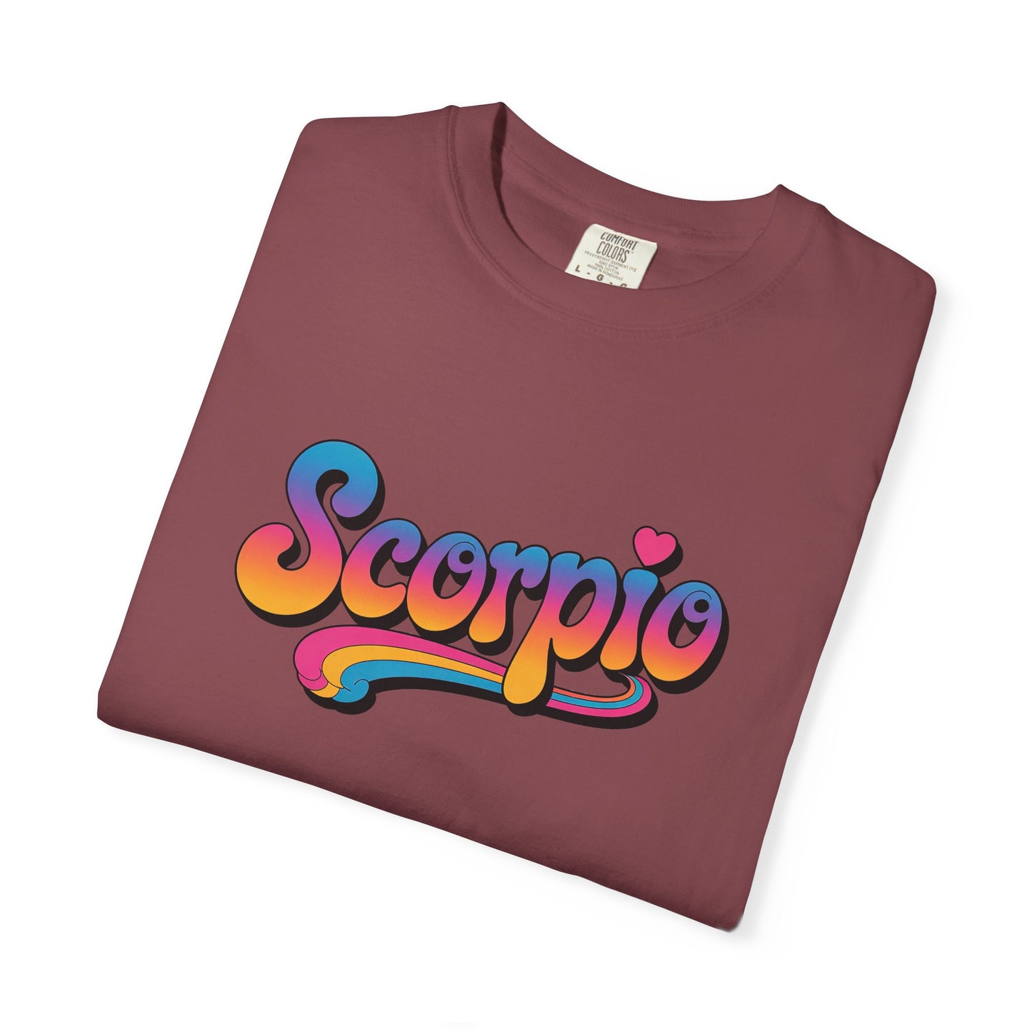 Scorpio Retro Groovy Tee – Multicolor Zodiac Shirt