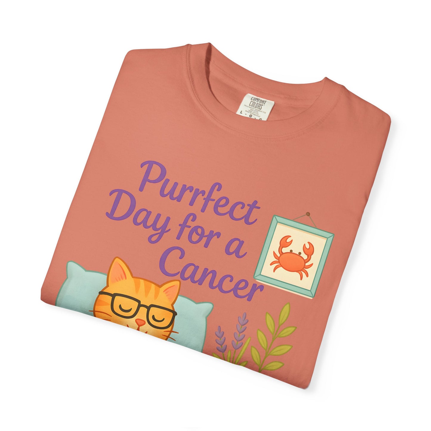 Purrfect Day for a Cancer – Funny Zodiac Cat Tee