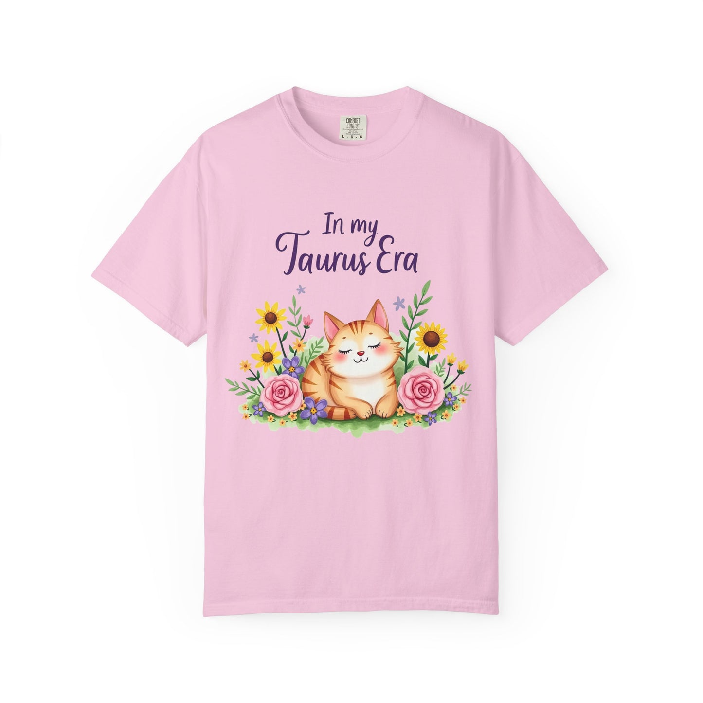 In My Taurus Era Tee – Colorful Zodiac Cat Shirt