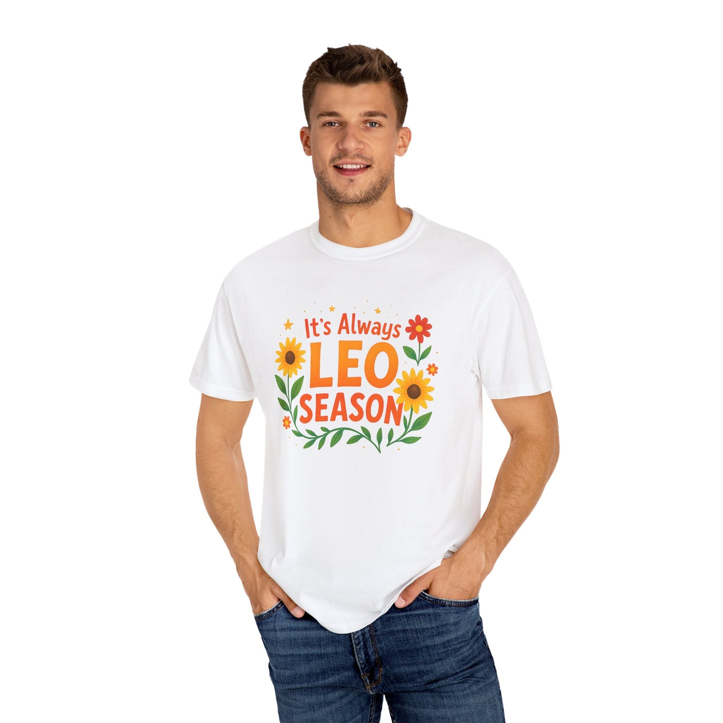 It’s Always Leo Season – Colorful Sunflower Aesthetic Tee