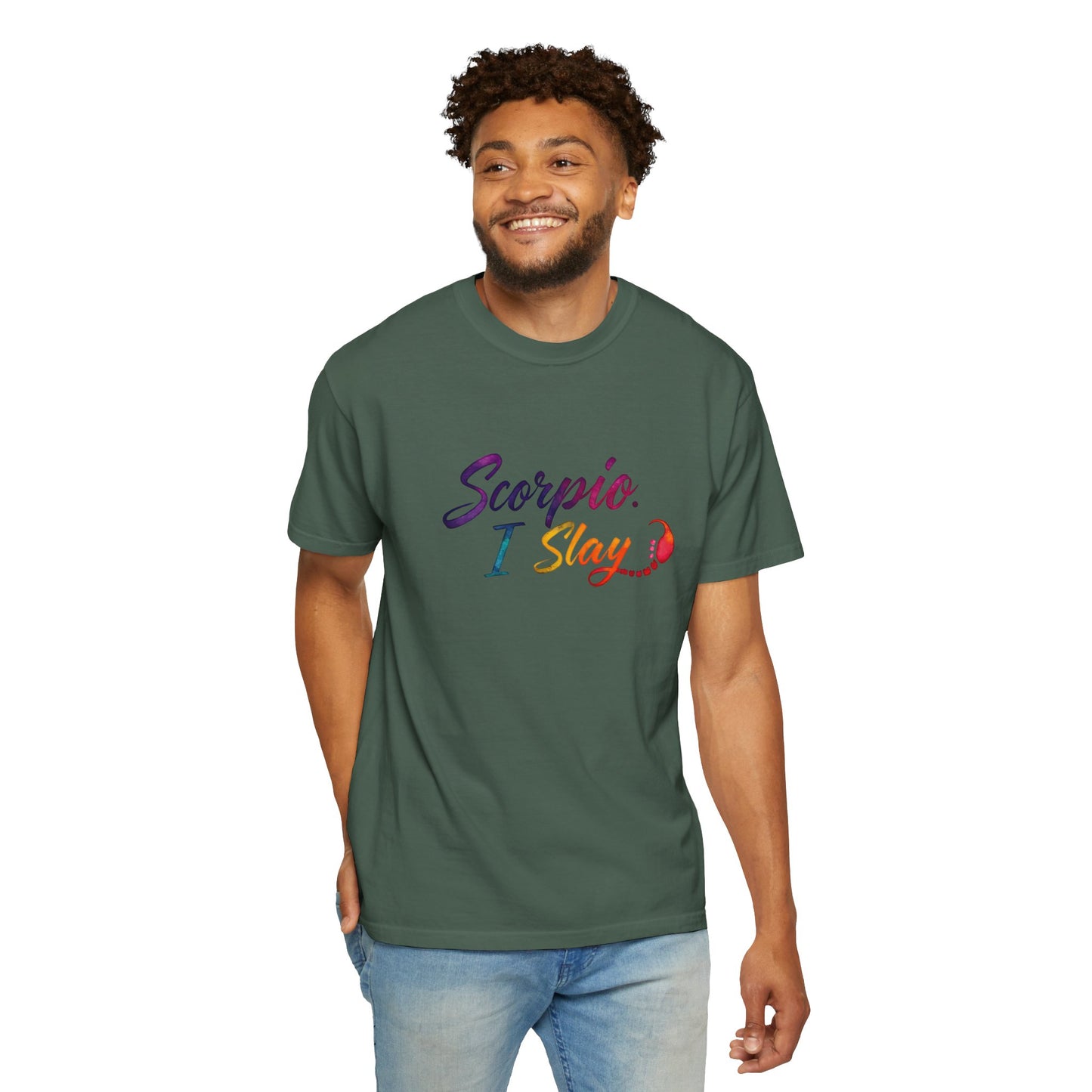 Scorpio I Slay Multicolor Tee – Wicked and Vibrant Zodiac Shirt