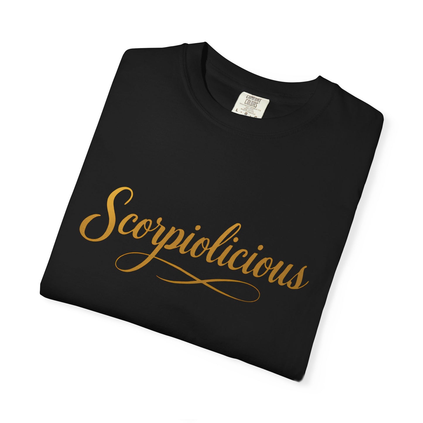 Scorpiolicious – Retro Script Scorpio Tee