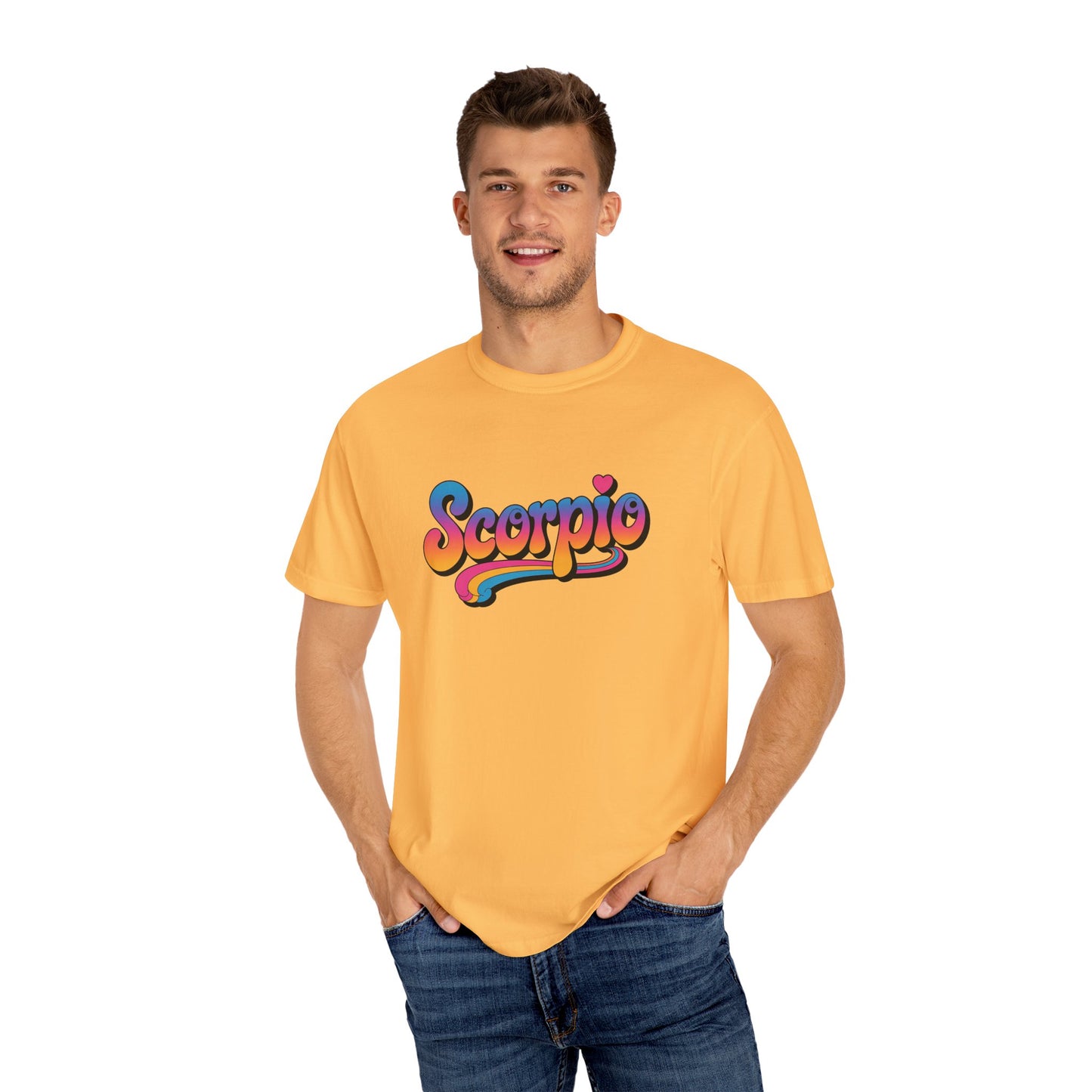 Scorpio Retro Groovy Tee – Multicolor Zodiac Shirt